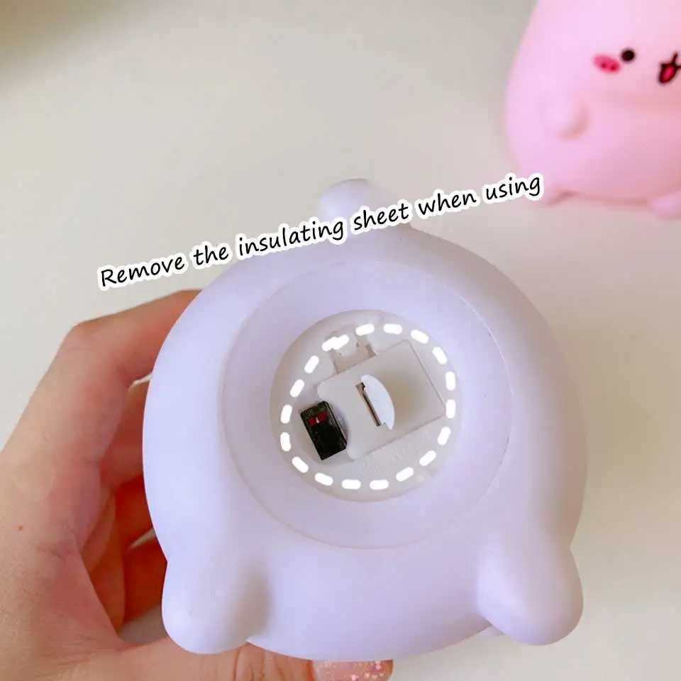 Kawaii Night Light Rabbit Light Creative Night Light Table Rabbit Decoration Bedroom Light Desk Lamp Home Decoration W240816