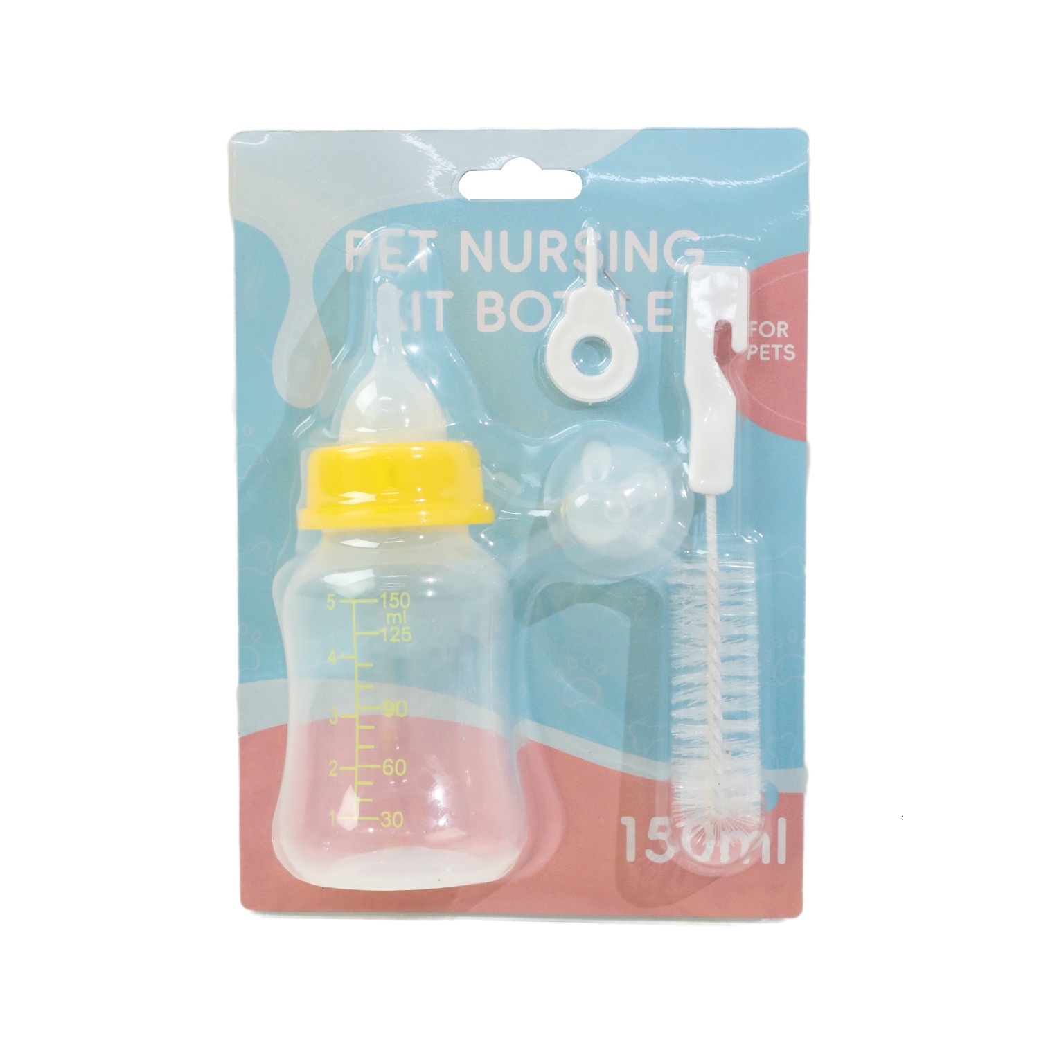 Large gourd pet 150ml replaceable pacifier brush set puppy milk bottle