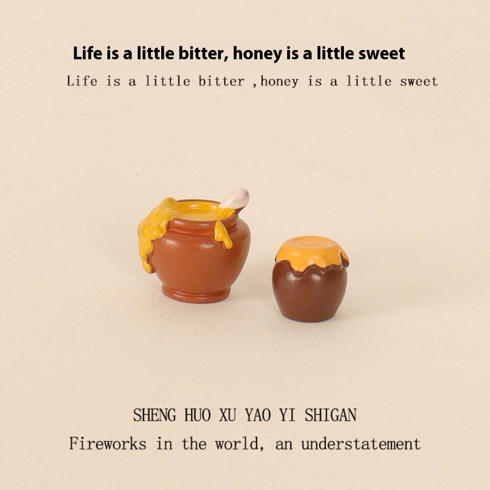Resin Creative Crafts Mini Honey Can Doll Office Desktop Micro Landscape Scene Furniture Decoration