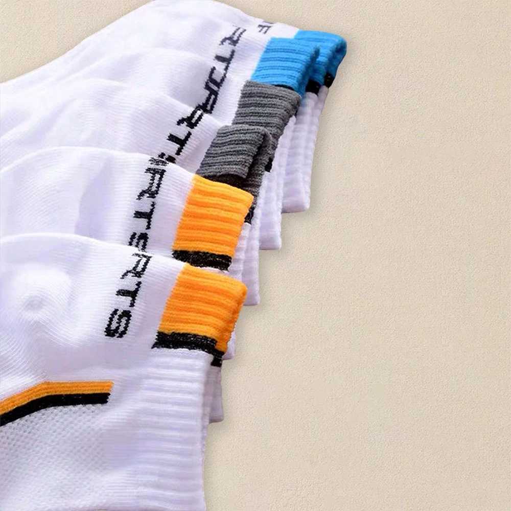 5 pairs of mens summer socks are fashionable simple and casual. Mens ankle socks are comfortable lightweight breathable and casual W240905