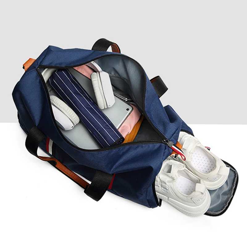 Fitness bag foldable waterproof large space outdoor swimming bag travel equipment handbag fitness bag womens yoga shoe bag W240906
