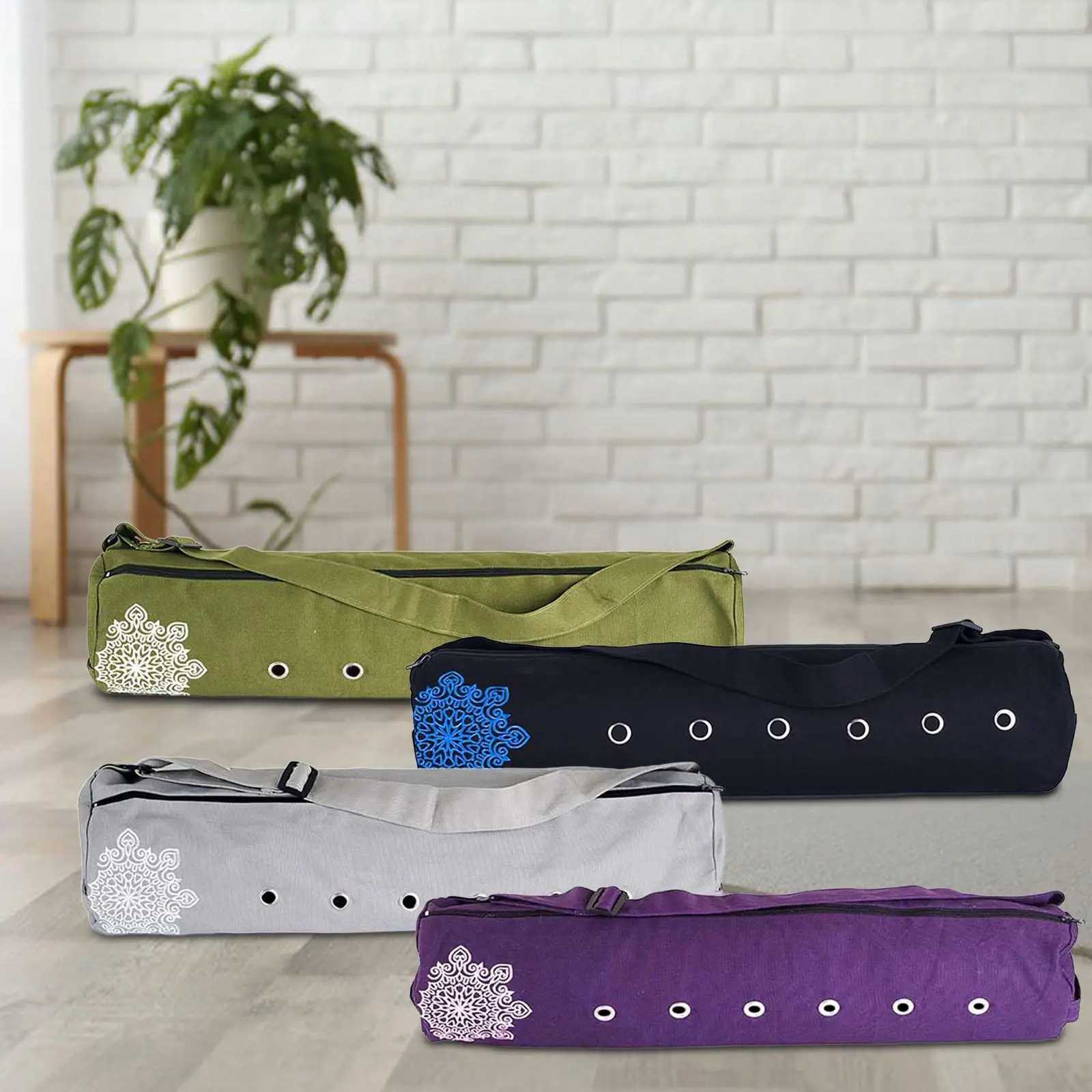 Yoga mat breathable bag with adjustable shoulder strap fat free pad holder wear-resistant fully zippered fitness bag W240906