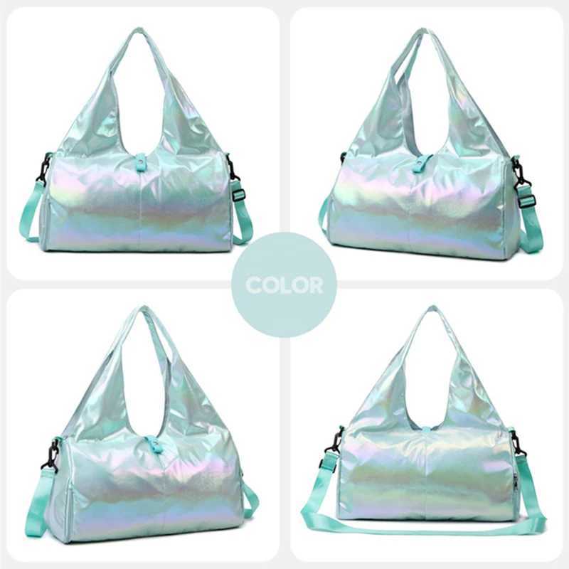 Womens waterproof yoga fitness bag womens outdoor weekend sports handbag fashionable swimming training travel shoulder bag XA156B W240906