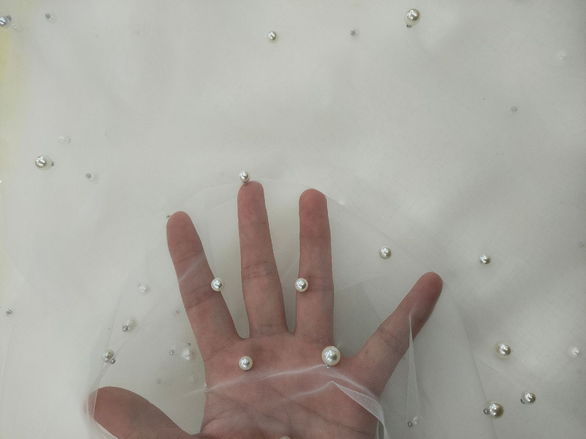 Pearls Wedding Veil Luxury One Layer Long Cathedral Length Veils Bead Edge Velo De Cabeza For Bride Voile Castle Custom Made