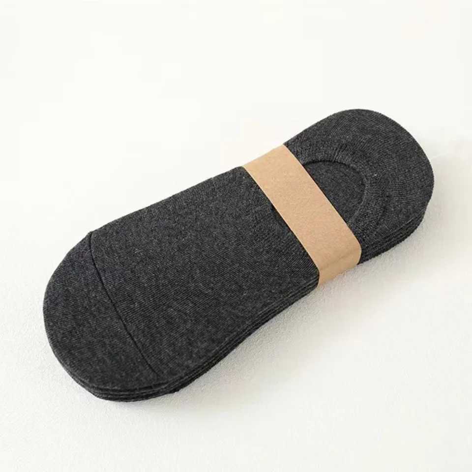 5 pairs/bulk fashionable and happy mens boat socks summer and autumn anti slip silicone invisible cotton socks mens ankle socks Meiya W240905
