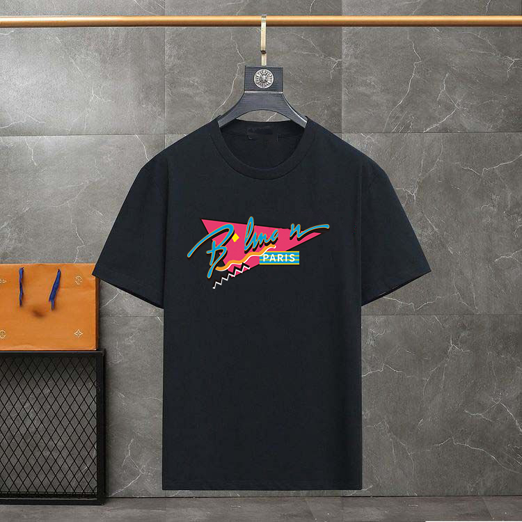 Mens T Shirts Fashion Black White Short Sleeve Luxury Letter Pattern T-shirt size #13