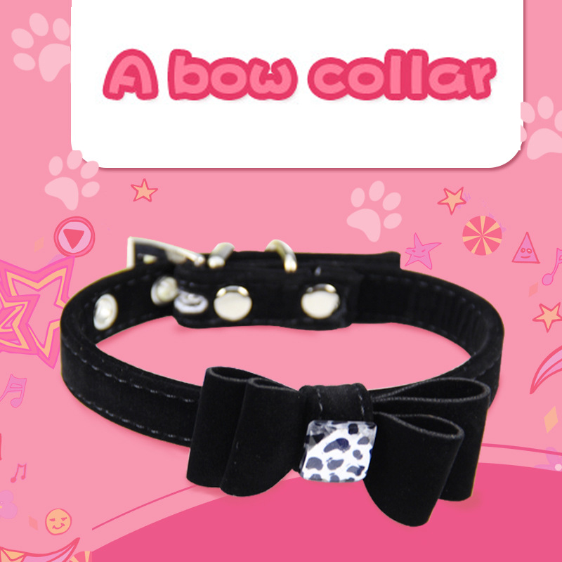 Pet collar personalized bow pet cat collar plush soft suitable for pets to wear is the perfect gift for pets