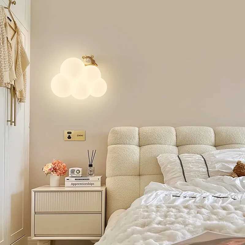 Monkey Light Cartoon Animal Wall Light Baiyun View Nursery Room Night Light Childrens Bedroom Light Eye Protection W240816