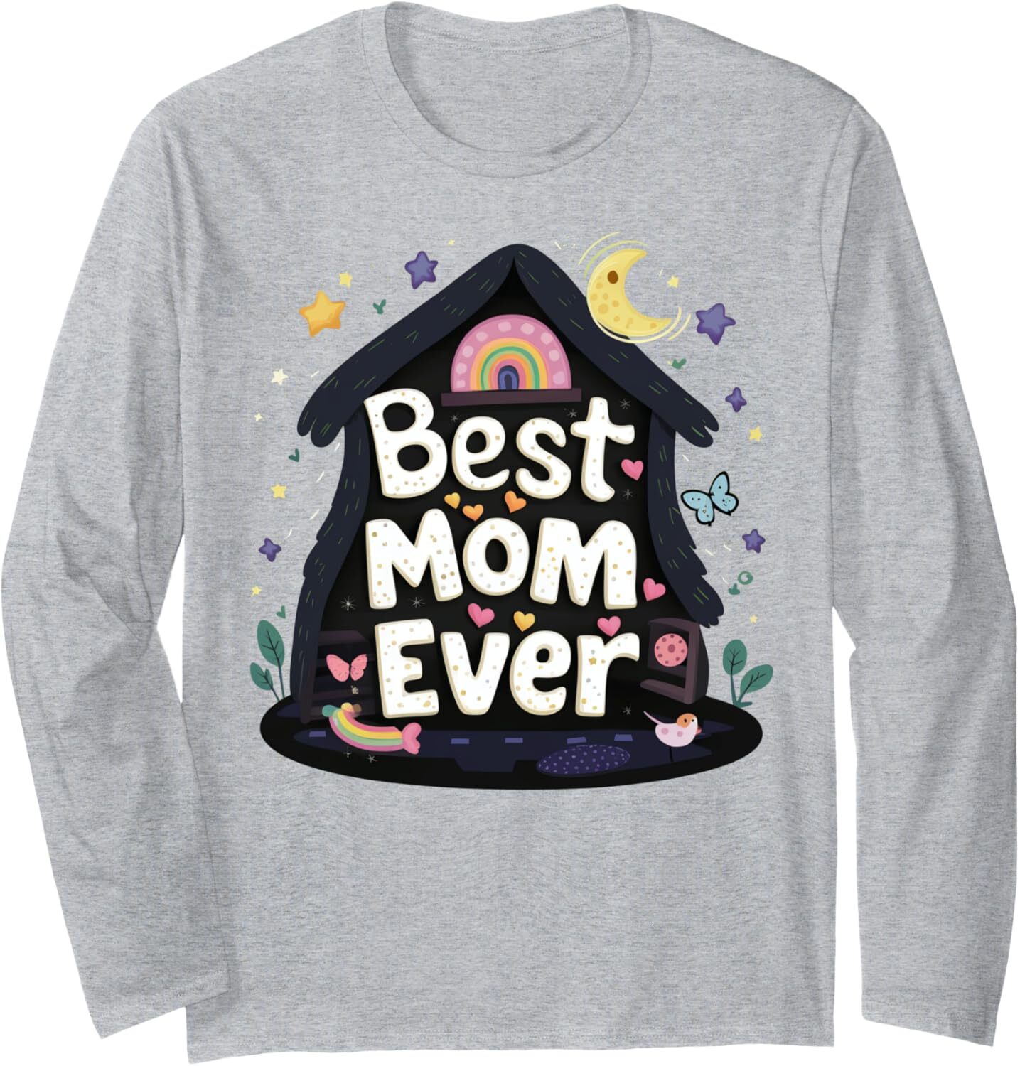 Long Sleeve Shirts For Men Sweatshirt Best Mom Ever 2D Illustration Black Scene Tee Streetwear Casual Tops Clothes Free shipping