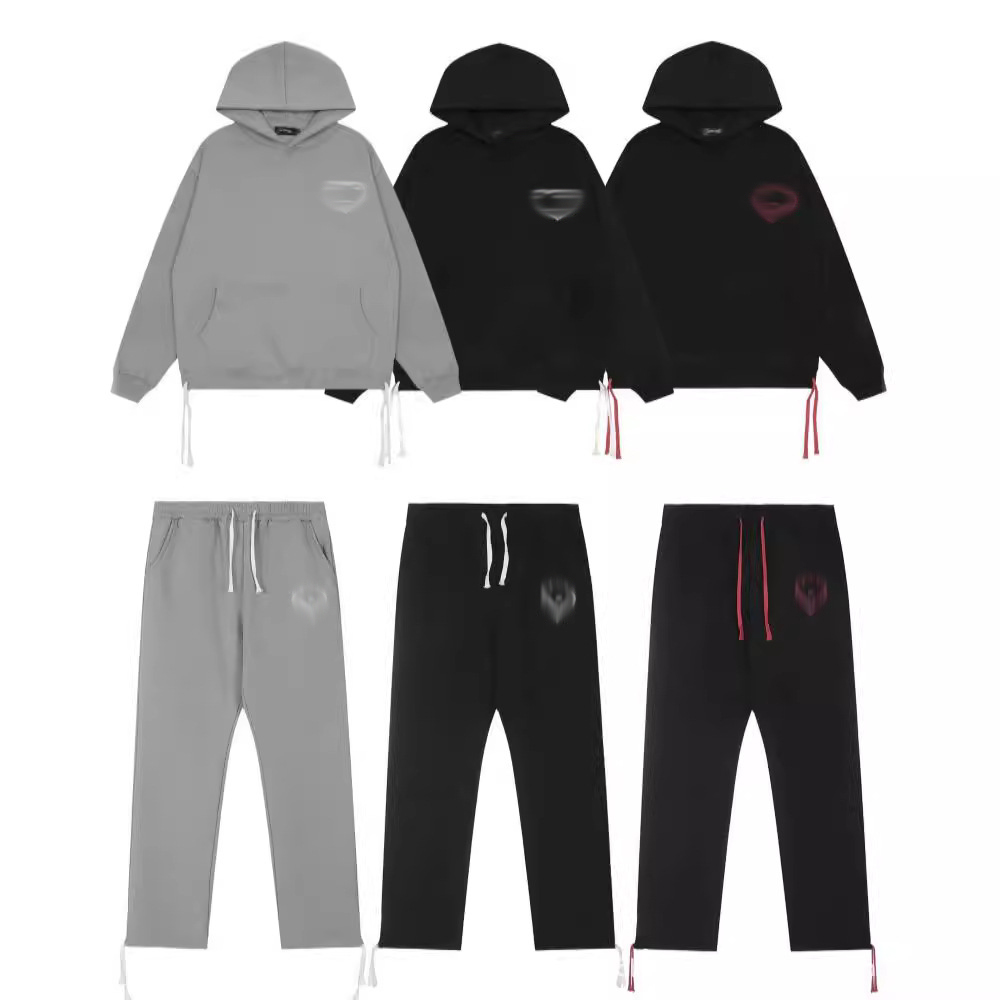 Designer tracksuits mens tracksuits printed fleece hooded sweatshirt sports lodan pants set
