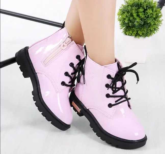 Winter Children Shoes PU Leather Waterproof new Boots Kids Snow Boots Plus velvet to keep warm Girls Boys Rubber boots Fashion M240906