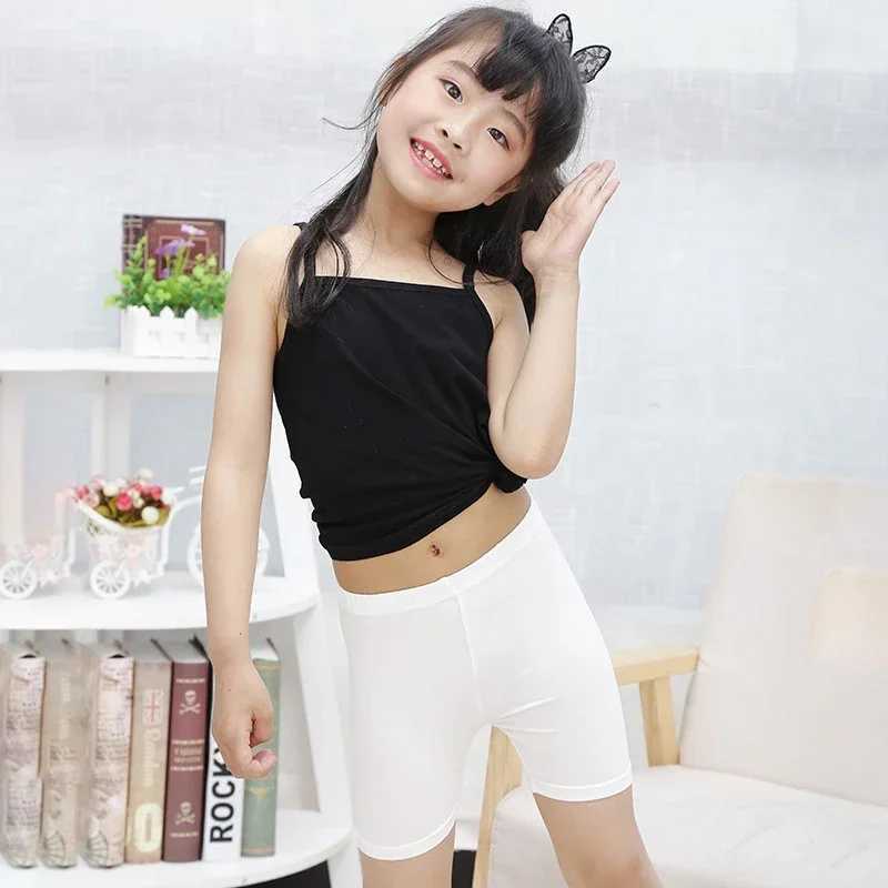 Summer Girls Safety Shorts Underpants Kids Leggings Cotton Solid Underwear Girls Beach Shorts Suitable For Children Ages 2-13 Y240906