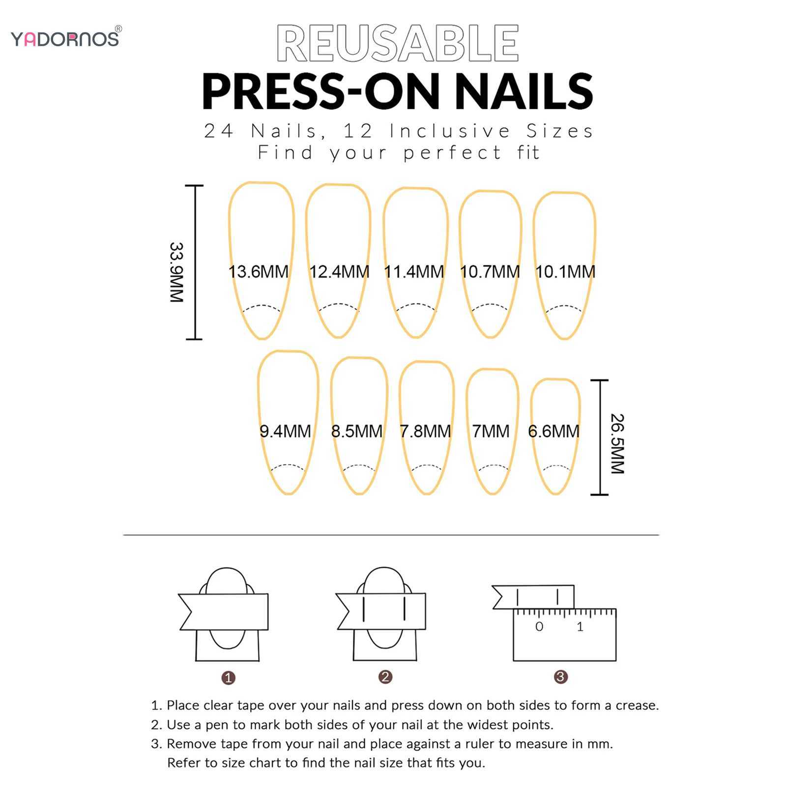 24pcs powder blusher false nails Almond 3D bow decoration press nails full set of sweet gloss false nails tips W240905