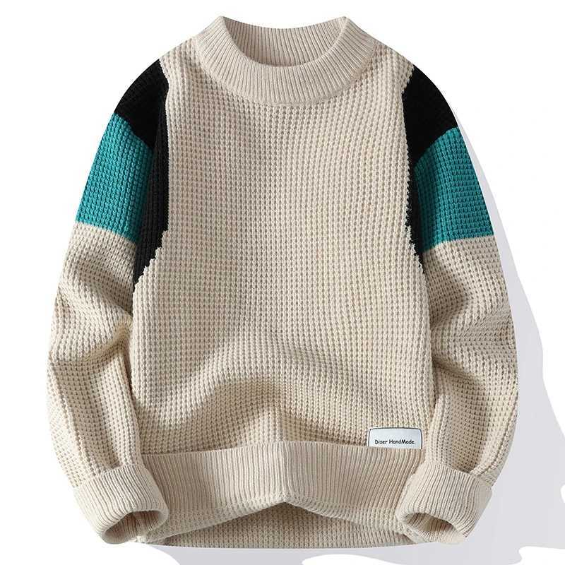 Autumn and Winter New Casual Gentleman Fashion Business Korean Version Slim Trend Comfortable Solid Color Mens Crewneck Sweater Y240906