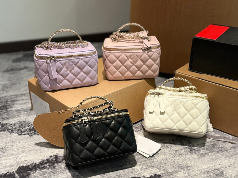 2024 Lady Womens Denim Box Vanity Designer Bags Blue Ball Shoulder Strap Card Holder Mini/Small Cosmetic Gold Hardware Crossbody Purse Handbags Fashion