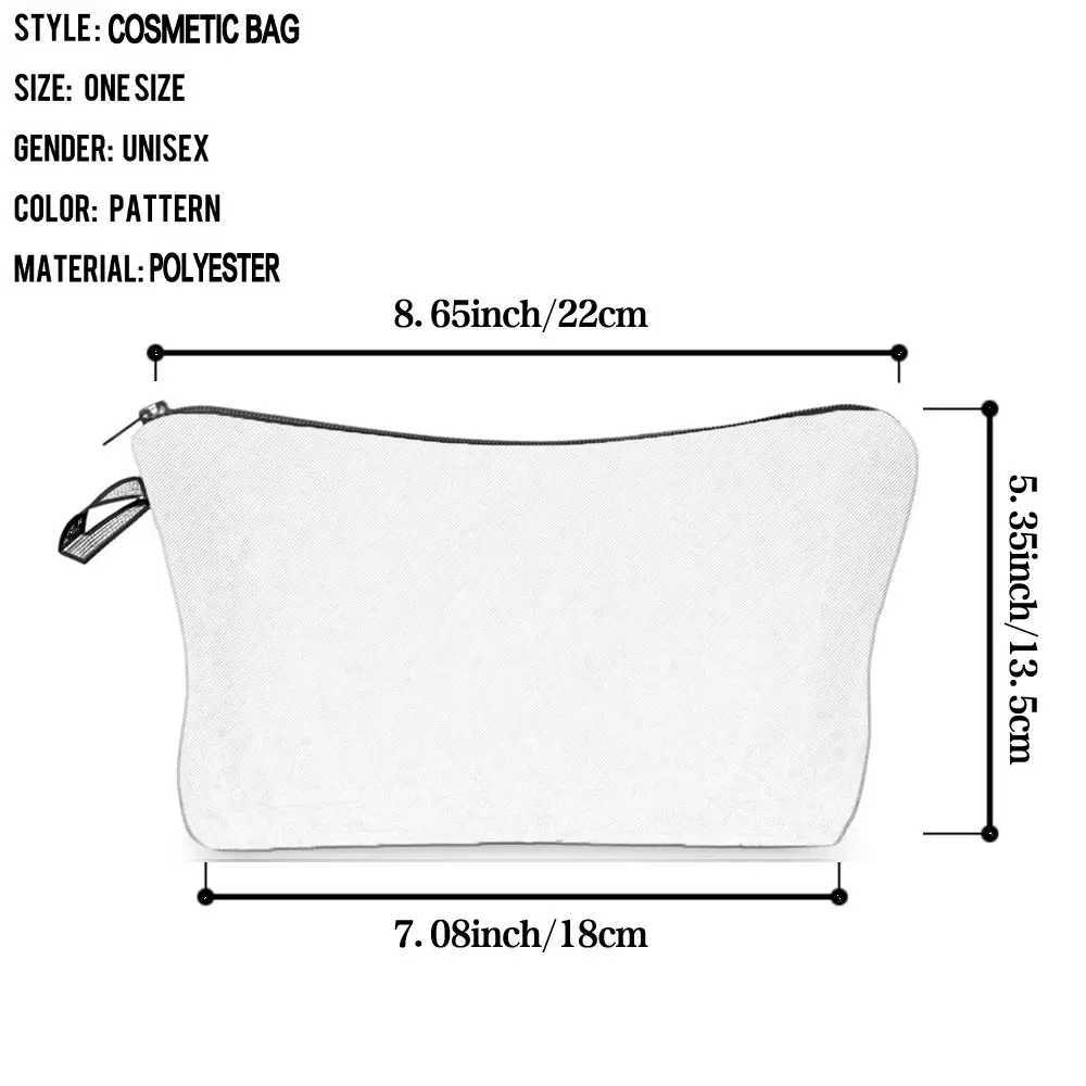 Tulip Printed Makeup Bag Outdoor Travel Portable Storage Bag LeiSURE Plant Flower Double sided Makeup Bag W240905