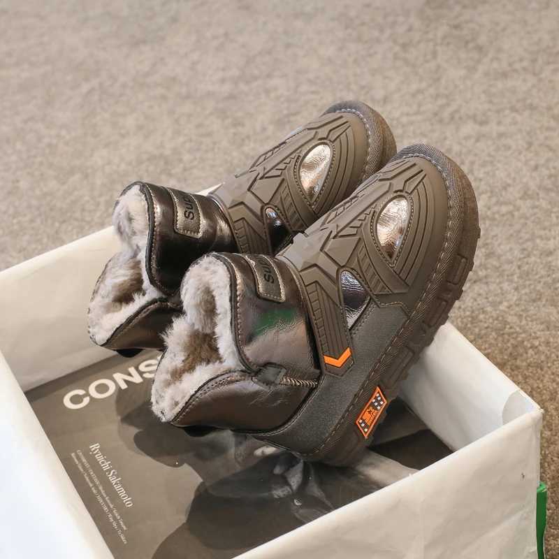 Fashion Children Snow Boots Water Proof Warm Casual Shoes Girls Boys Kids Boots Boy Winter Wear-resistant Cotton Shoes Sneakers M240906