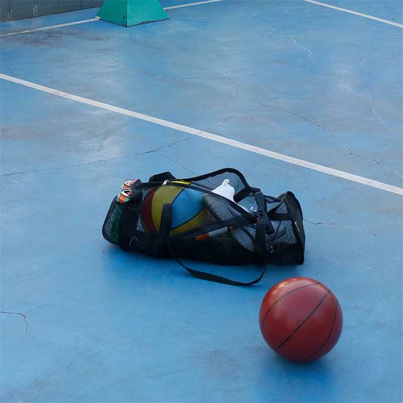Yoga mat carrier bag basketball volleyball bag sports and fitness storage bag mesh lightweight Pilates and fitness bag W240906