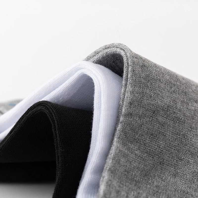 5Pairs/Set Mens Solid Color Socks Black White Business Socks Autumn Casual Man Breathable Sports Short Sock W250217