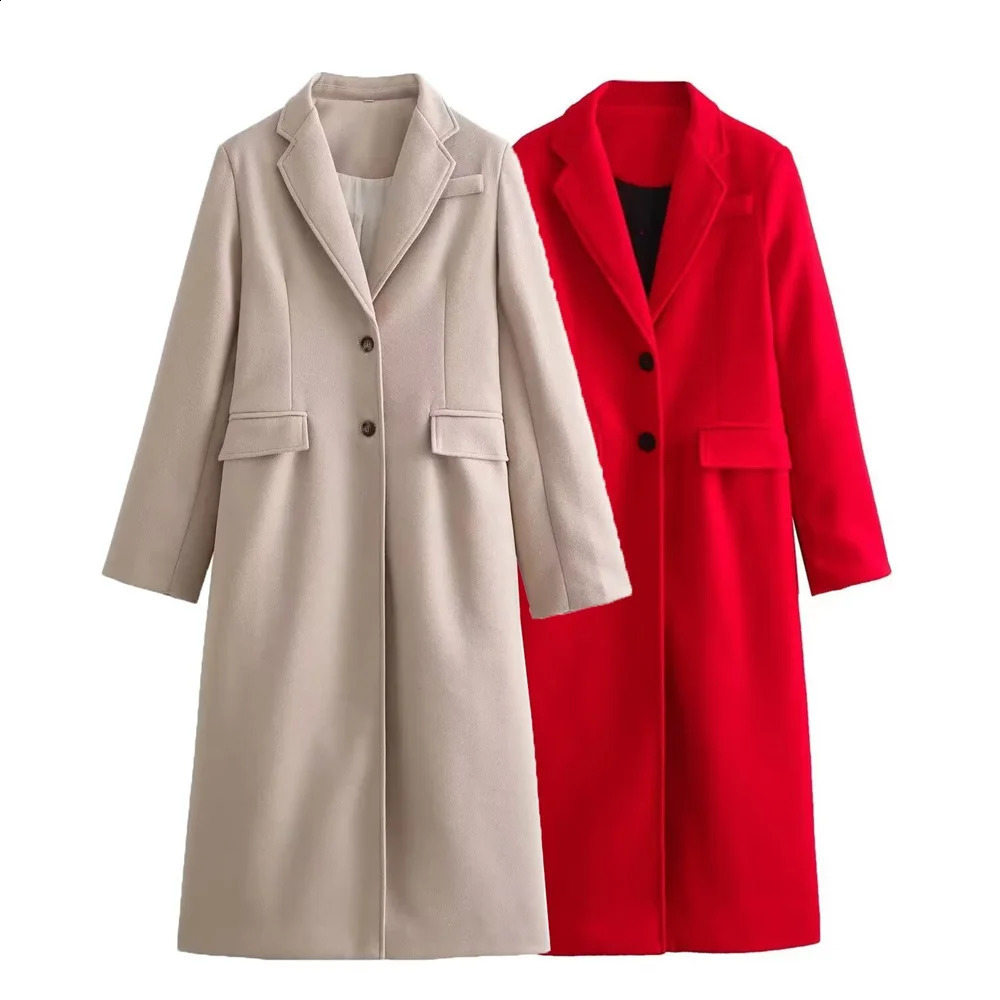 ZAR SpringSummer Selling Womens Clothing Loose and Slim Classic French Blended Coat 240905