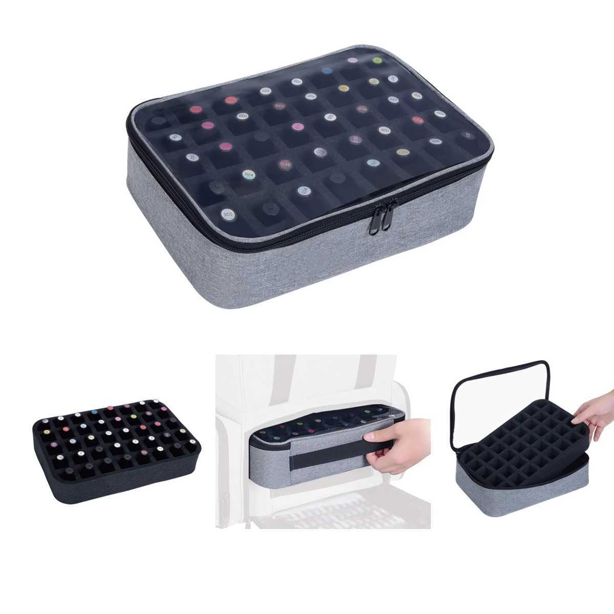 40 bottles of nail polish storage bag multi-color portable hand-held large cosmetics bag up to 40 bottles (15ml) nail polish W240905