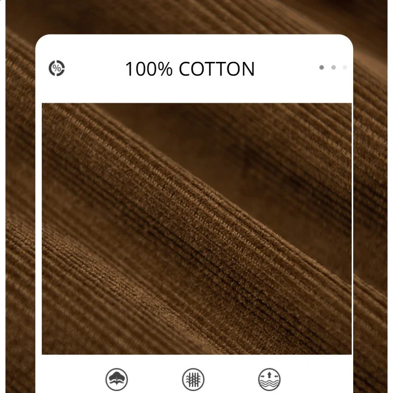 Autumn 100% cotton Corduroy pants mens clothing casual goods zipper jogging Trouser AC02 240905