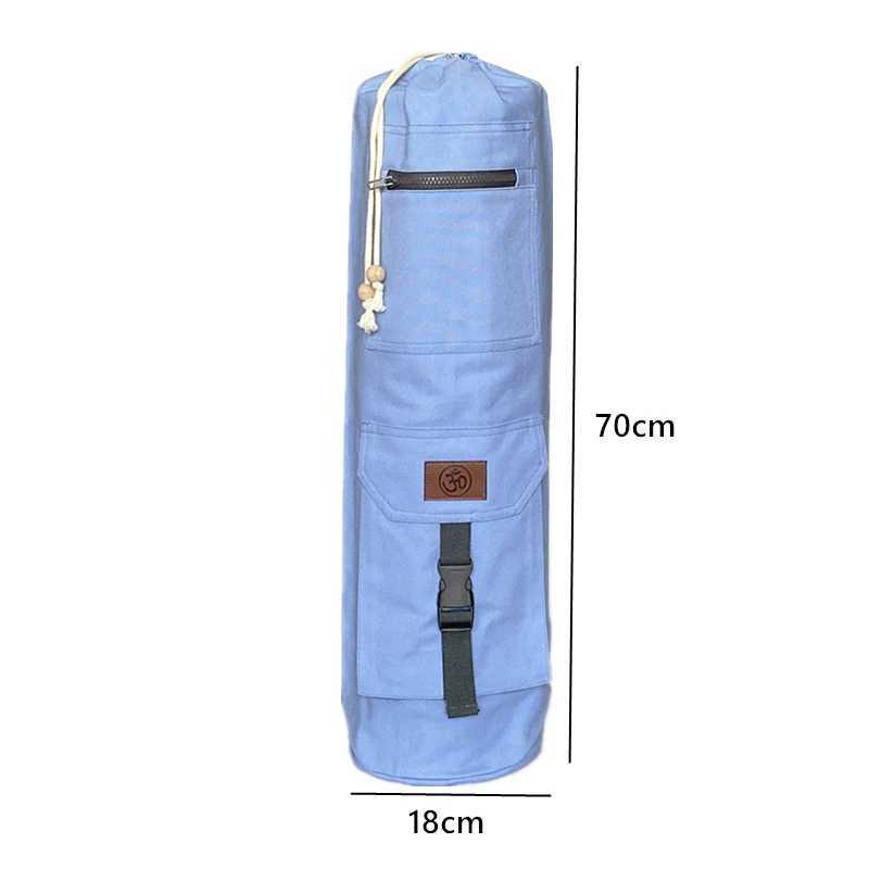 1 piece of cotton canvas yoga bag large capacity storage bag portable yoga mat bag W240906