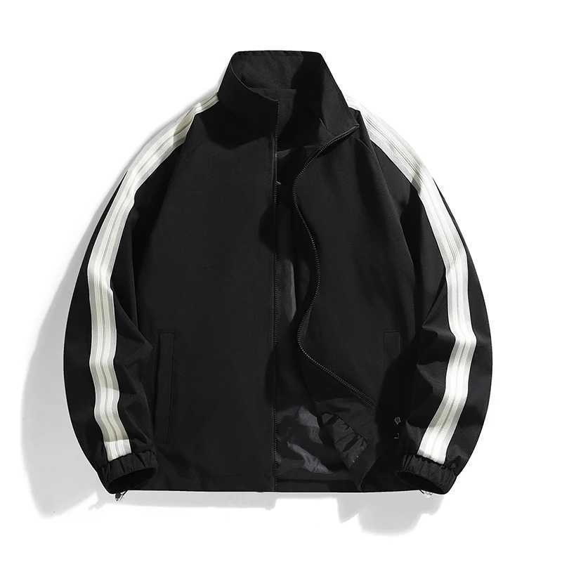 Simplicity Safari Style Autumn WinterSolid Mens Stand Collar Pockets Zipper Trend Couple Style Loose Long Sleeve Jackets Tops Y240906