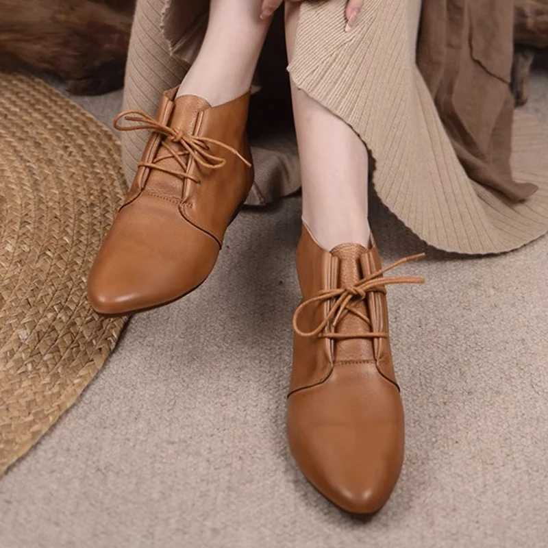 Womens Flat Ankle Chelsea Boots Pointed Toe Designer Fashion Walking Shoes 2024 Winter New Trend Lace Dress Zapatillas Women CL240906