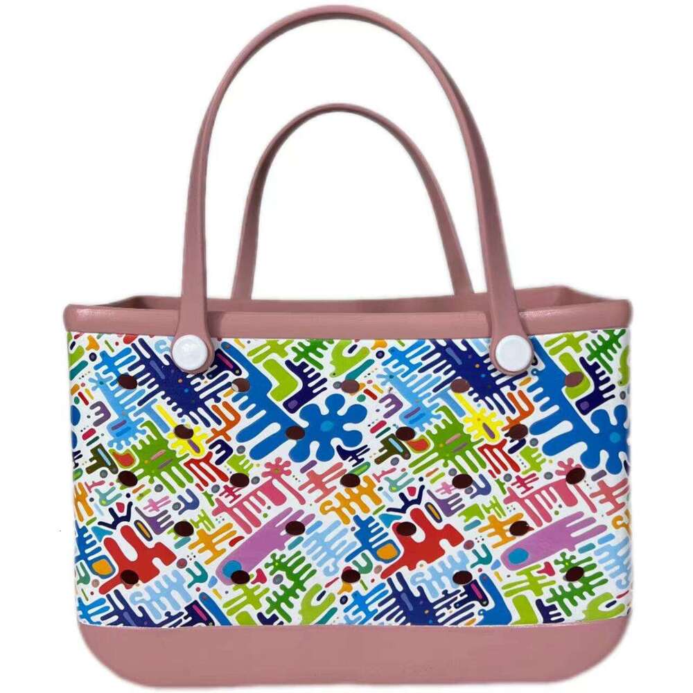 New Hollween Bogg Bags XL Silicone Printed EVA Beach Travel Storage Multi-Color Totes Outdoor Hole Eva Plastic Rubber Bags Shopping Baskets 0906