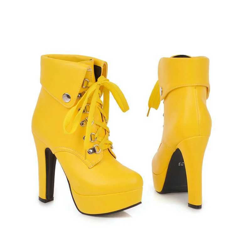 Fashionable womens short boots super high heels platform thick high heels river size ankle boots CL240906