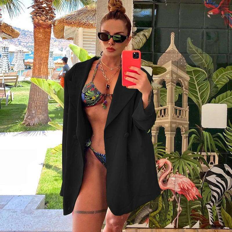 2024 autumn new fashion long women's clothing casual temperament commuting small suit for women