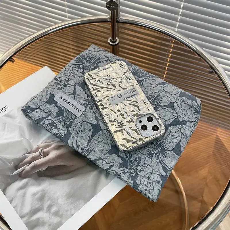Makeup Bag Womens Flower Makeup Box Organizer Korean Embroidery Makeup Bag Travel Makeup Bag Corduroy Canvas Beauty Box W240905