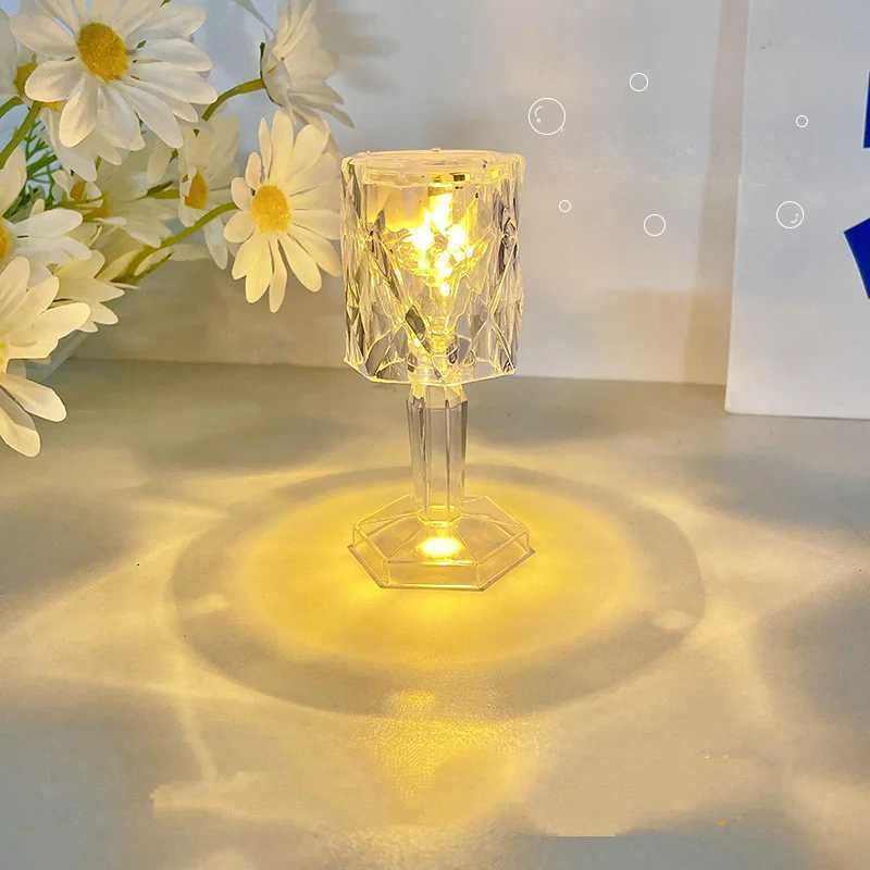 Creative Reflection Atmosphere Small Desk Lamp Crystal Night Light Bedroom Light Atmospheric Light Childrens Gift W240816