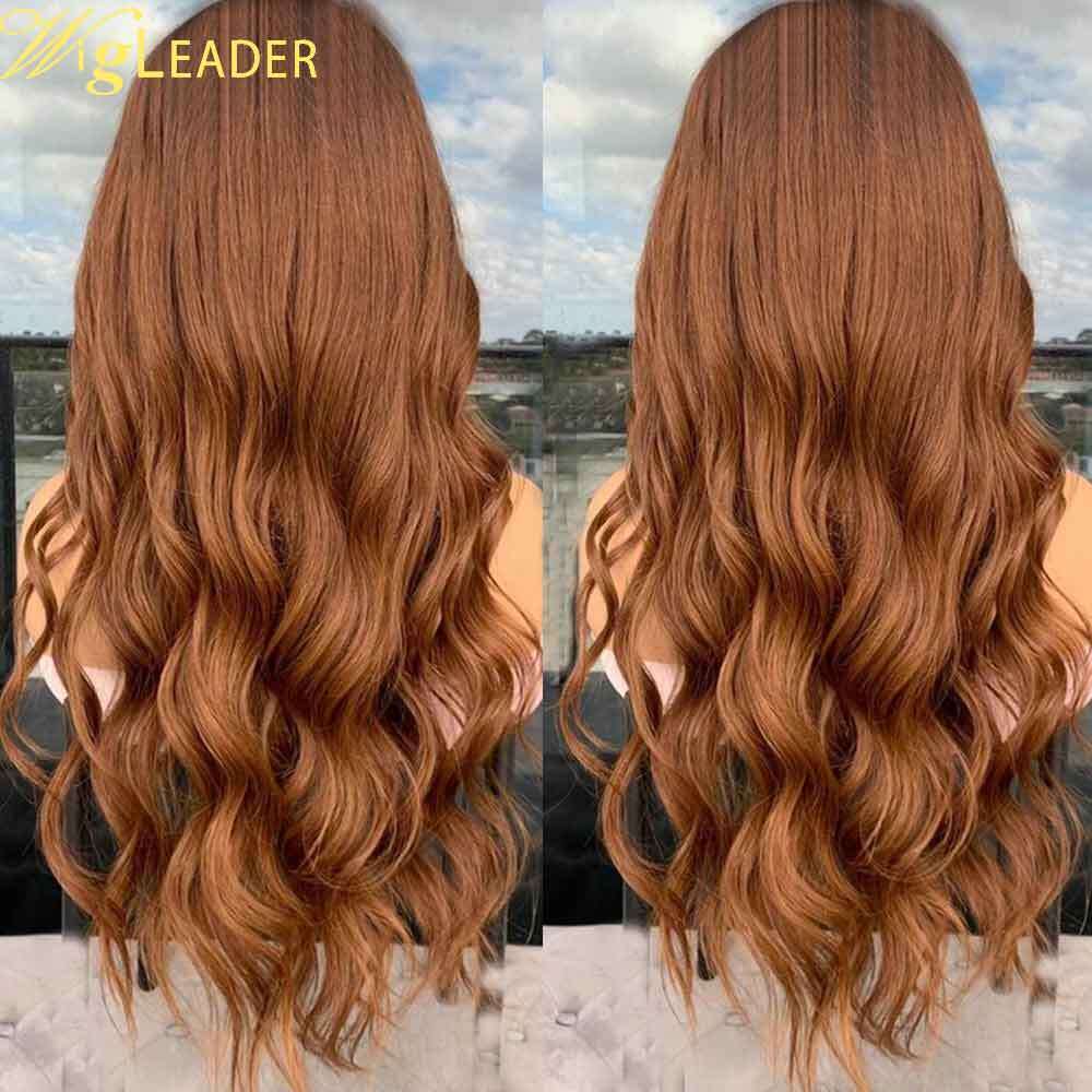 32'' Heat Resistant #27 Synthetic Fatura 13X6 Ash Brown Middle Part Hair Fibers Wavy Lace Front Wigs