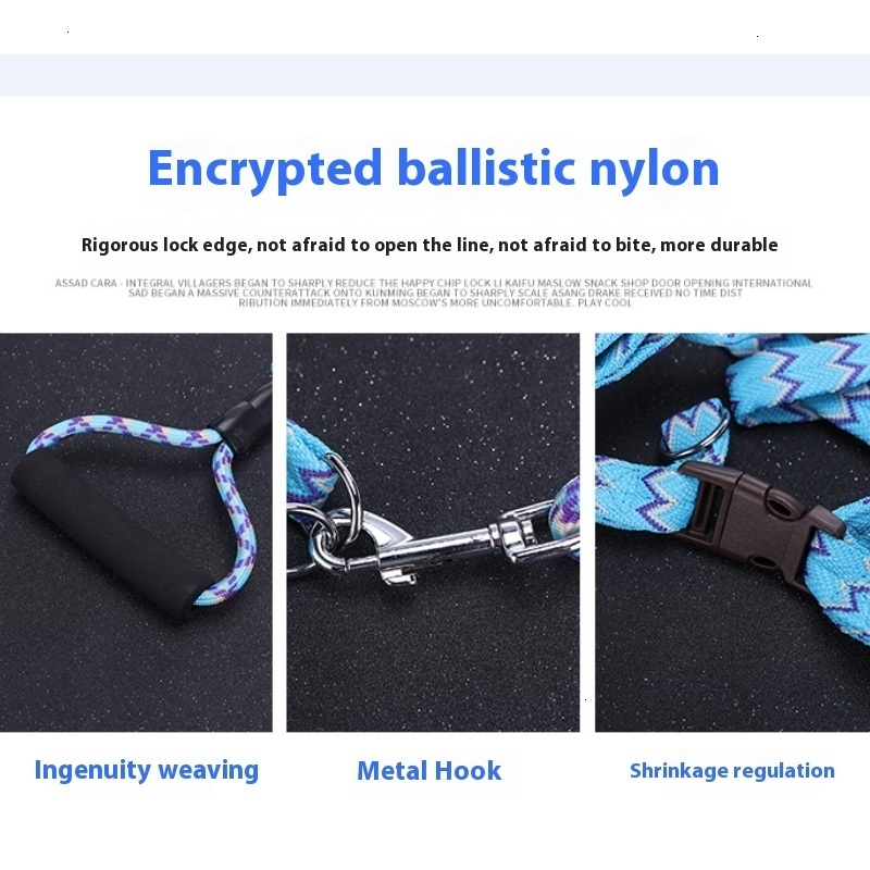 Mischievous Arrow Jacquard Traction Chain Walking Rope Collar Small Dog Medium Large Teddy
