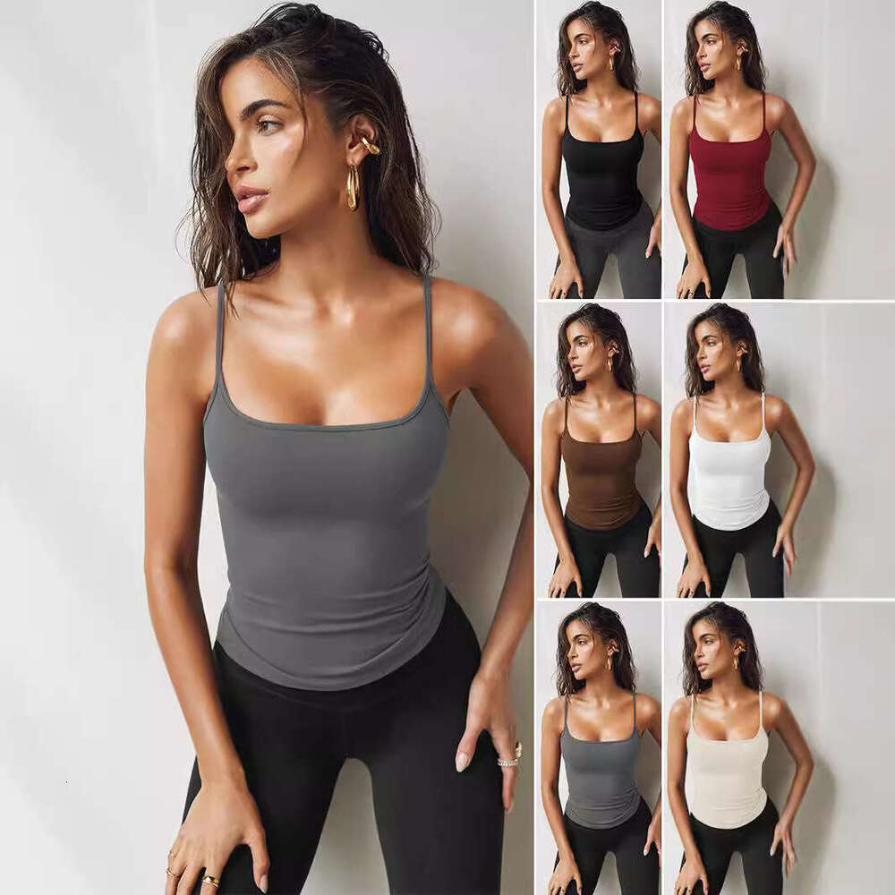 2024 Summer New Knitted Spicy Girl with Bottom and Inner Style Slim Fit Short Tank Top