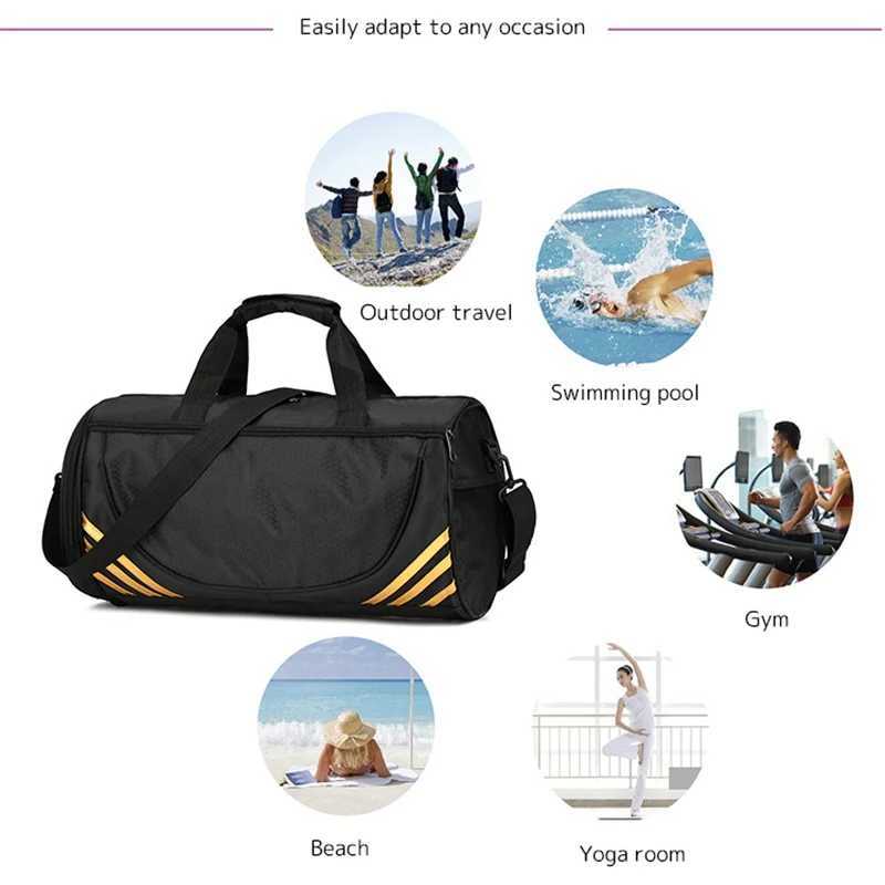 Waterproof fitness bag with shoe accessories yoga exercise bag cylindrical fitness travel bag large capacity single shoulder back W240906