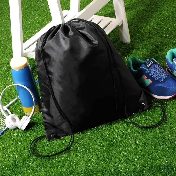 2024 Waterproof Sports Fitness Bag Drawstring Bag Sports Fitness Travel Outdoor Backpack Shopping Bag Swimming Basketball Yoga Bag W240906