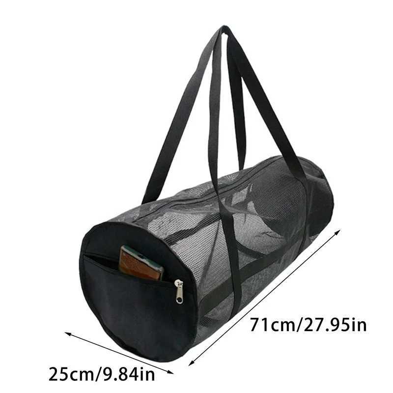 Yoga mat carrier bag basketball volleyball bag sports and fitness storage bag mesh lightweight Pilates and fitness bag W240906