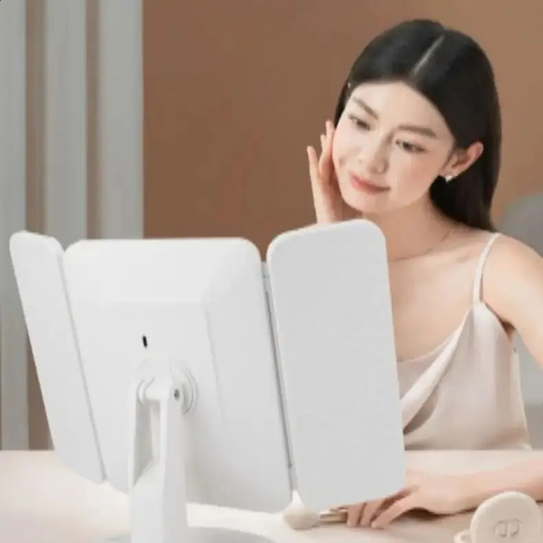 Trifold Makeup Mirror LED Lights Dorm Dressing Mirror Beauty Light up your fill light with Smart Complementary Makeup Mirror Tri 240905