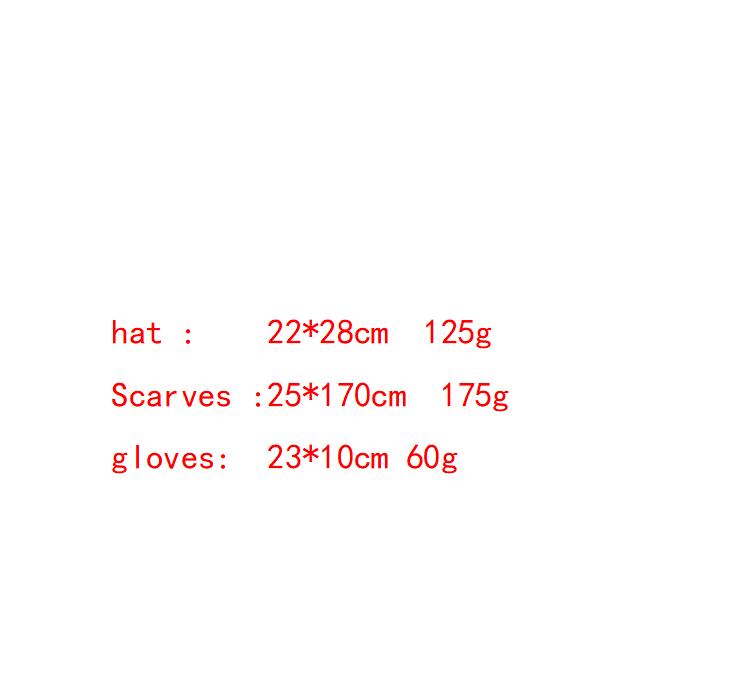 Winter pink warm hat warm gloves and Scarves Wool Knitted Yarn with Thick Velvet Soft Threaded Beanie Hat Winter Clothing Matching Warm Hats Three pie