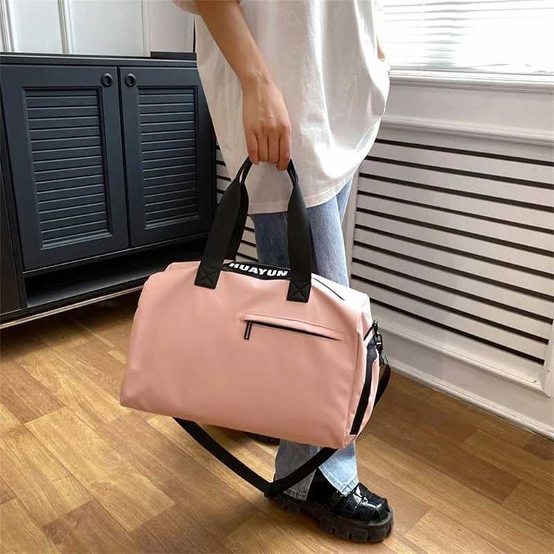 Large capacity yoga fitness bag waterproof womens swimming outdoor sports bag multifunctional manual travel luggage weekend bag W240906