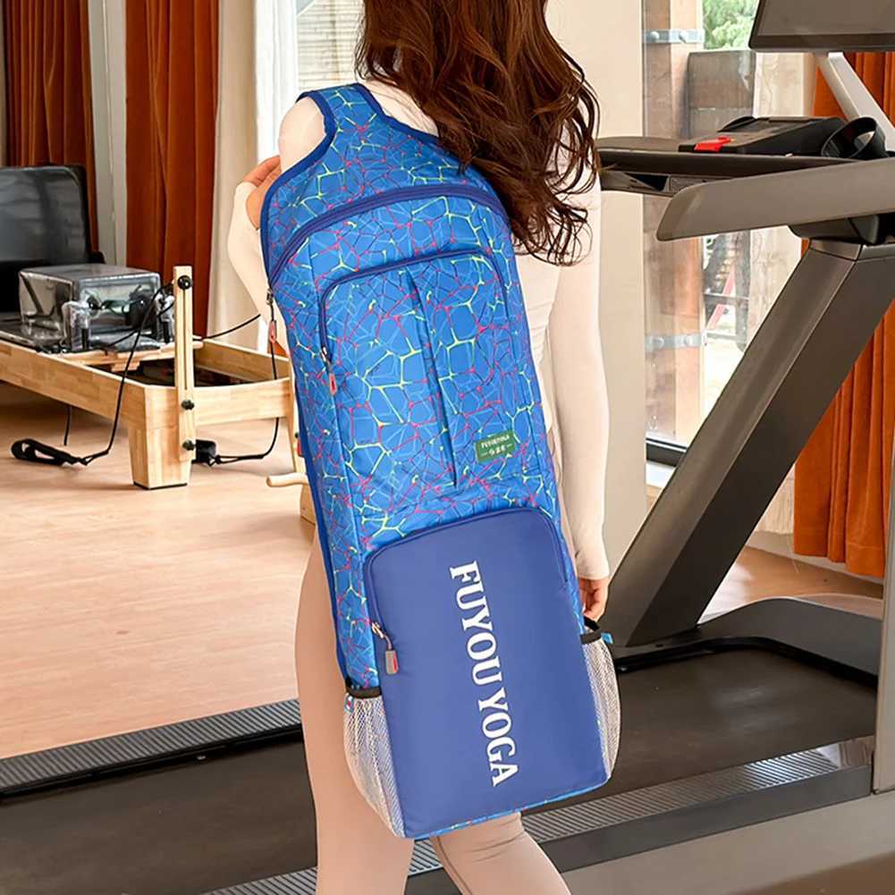 Yoga Pilates Mat Bag Waterproof Yoga Mat Handbag Large Capacity Zippered Pocket/Mesh Pocket/Handle Suitable for Women W240906