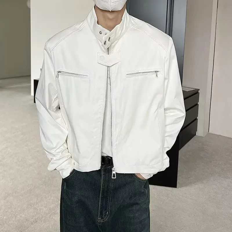 High-end Feeling Cropped Jacket For Men Korean Trendy Brand Loose Fit Jacket Stand Collar Sensible Design Y240906