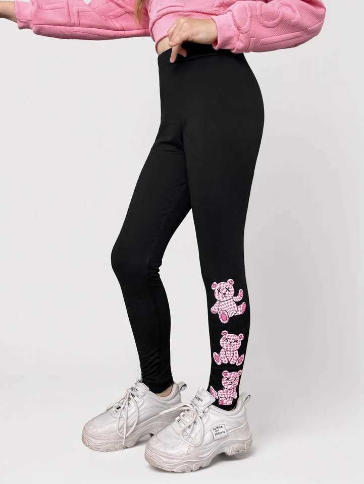 7-14Y Girls Trousers Leggings Cheap Sports Print Fashion Kids Clothes Y240906