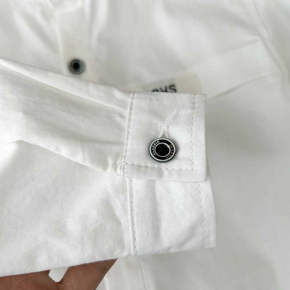 Baby Boys Blouses Kids White Outerwear Girls Button Jacket 2024 Spring Autumn Tops 2 To 10 Yrs Childrens Clothing Korean Style Y240906