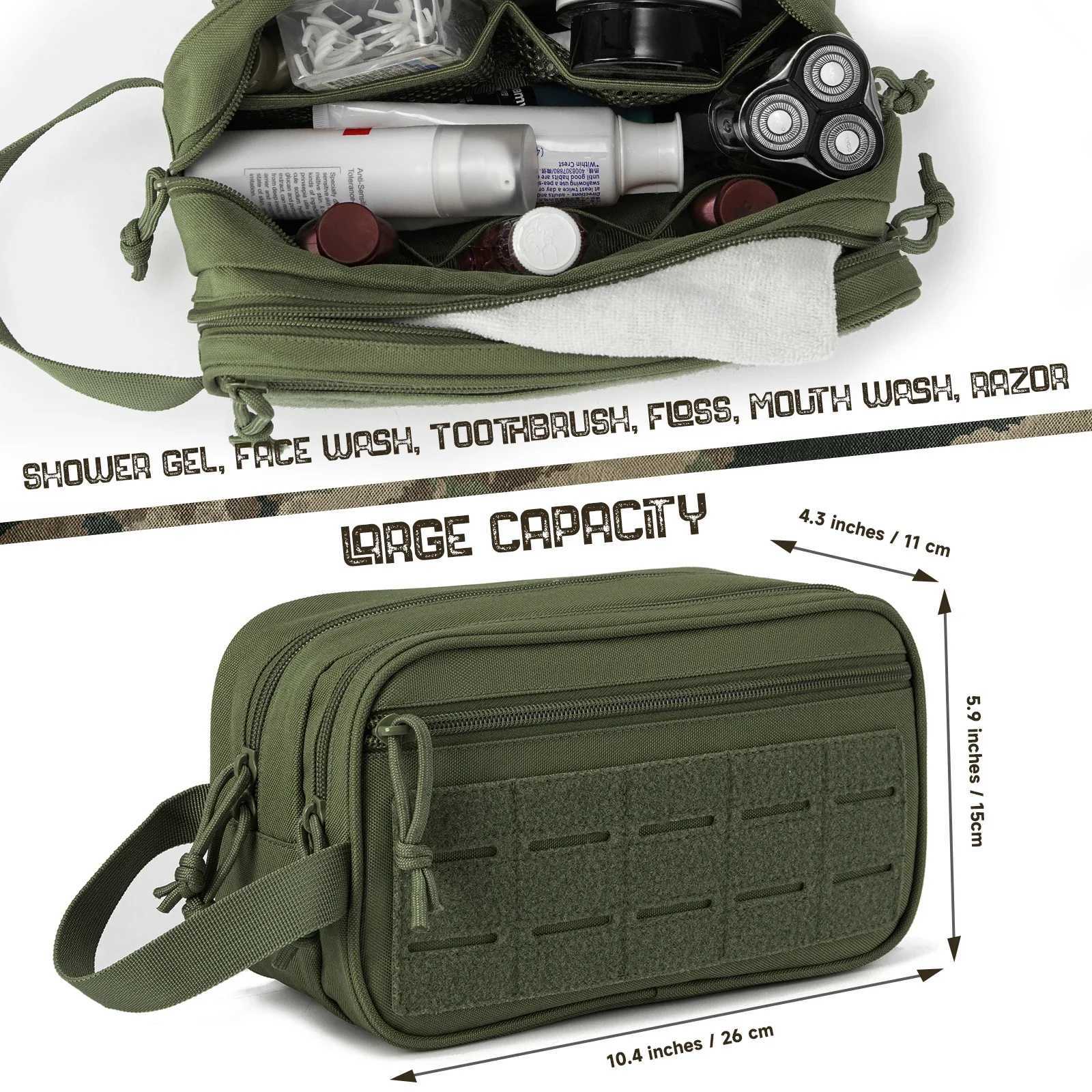 Mens sanitary bag travel shower bag waist backpack tool Molle bag small Dopp kit mens shaving kit W240905