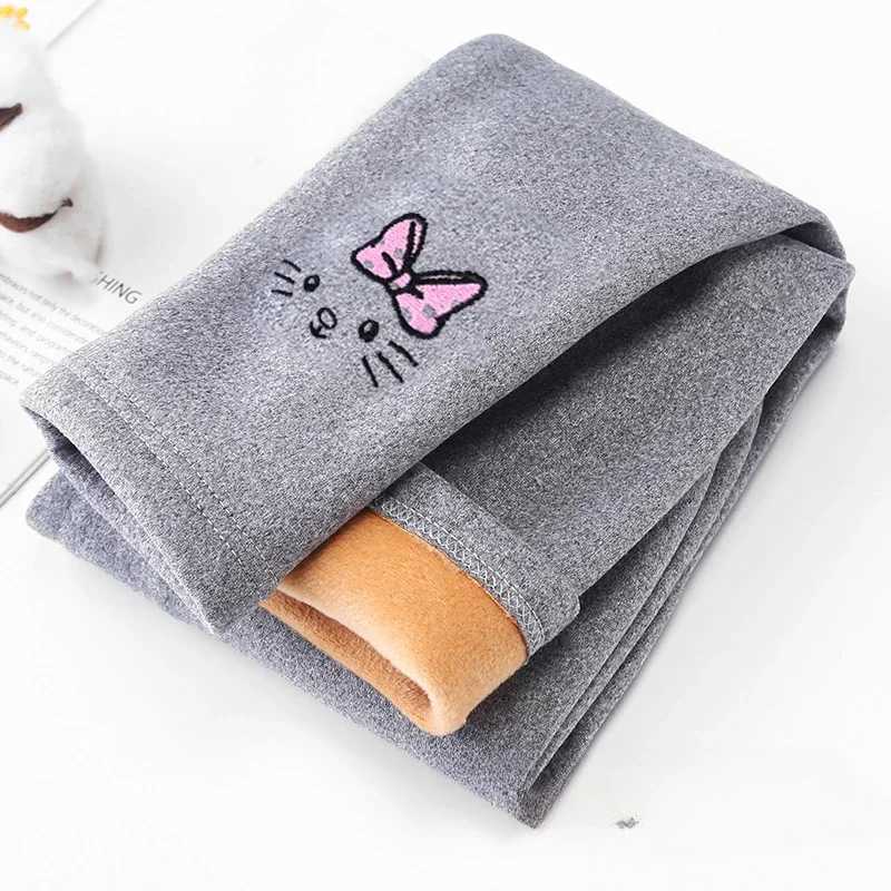 2-8Years Girls Leggings Autumn Winter Thick Warm Velvet Kids Leggings for Girls Children Bottom Part Pants Tights Y240906