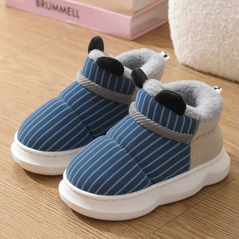 New Fashion Girls Boys Short Boots Solid Color Children Classic Plaid Snow Boots Warm Plush Kids Shoes Unisex Sock Boots M240906